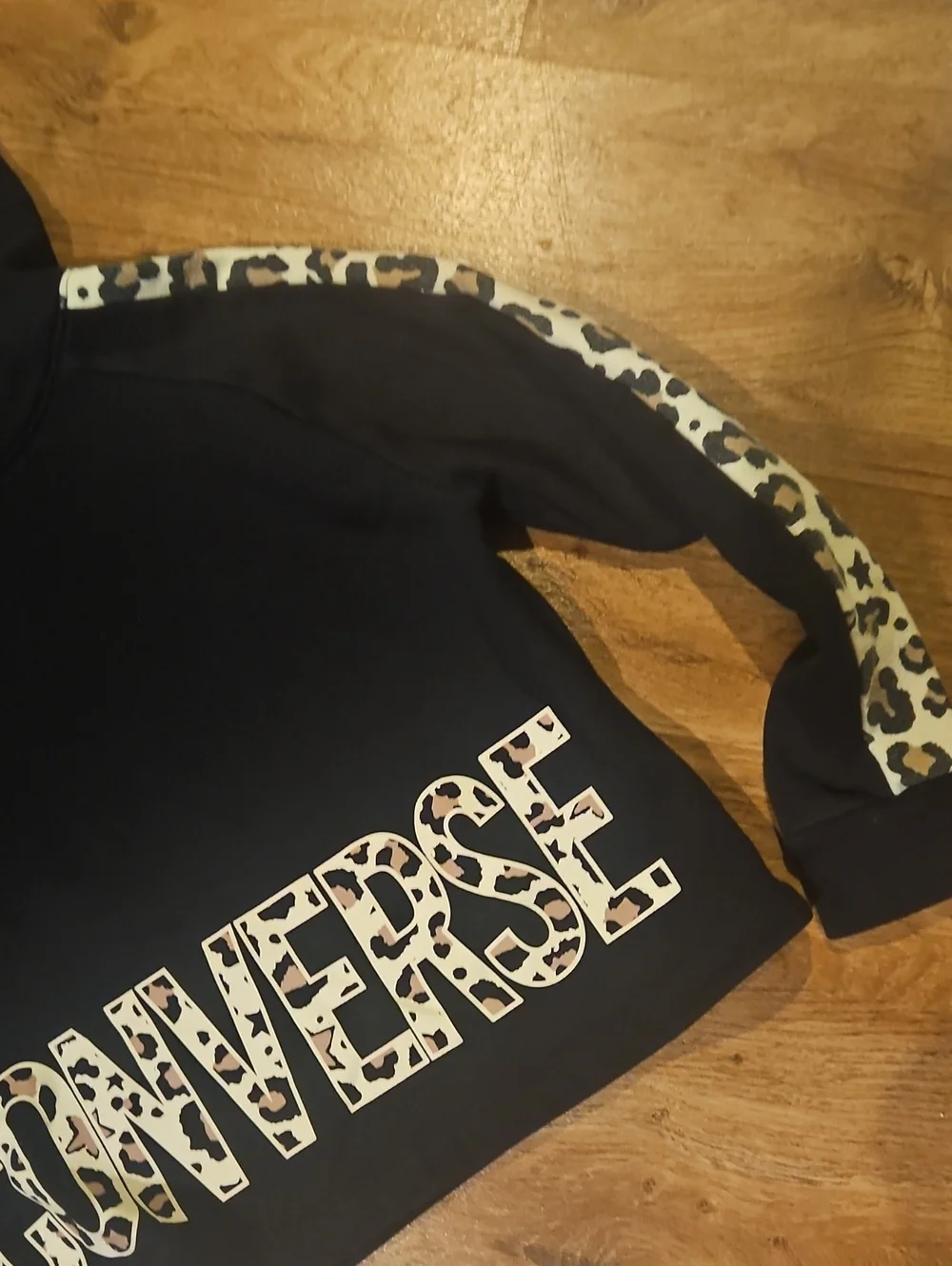 Girls Converse Black Hoodie Size Medium